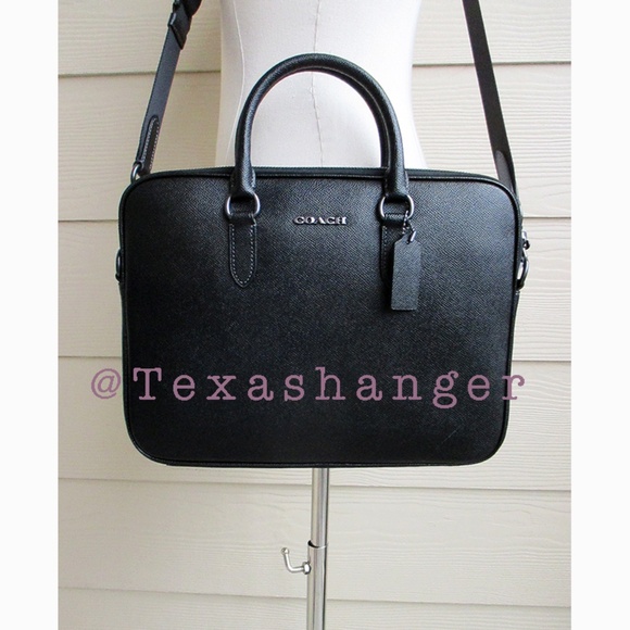 NWT COACH Liam Compact Briefcase Black CJ652 - Picture 8 of 13